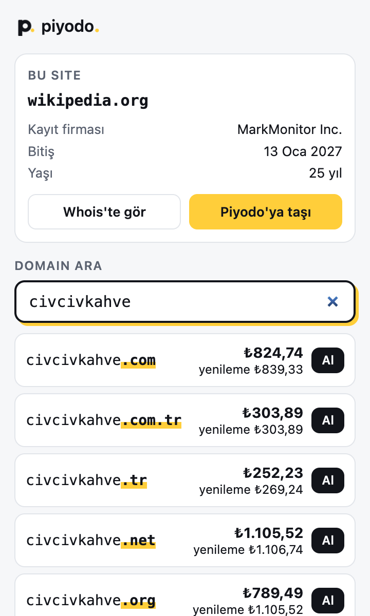 Piyodo Chrome eklentisi